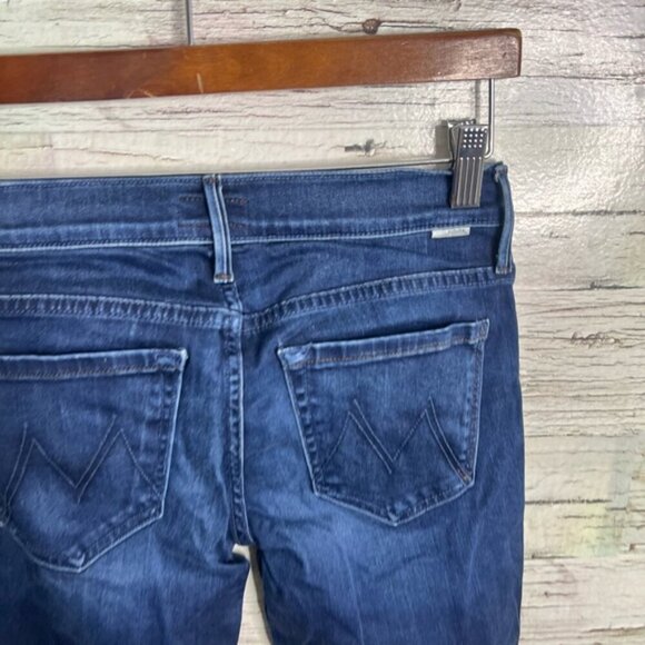MOTHER High Waisted Rascal Body Electric Straight Leg Jeans Dark Wash Size 26 - Picture 8 of 11